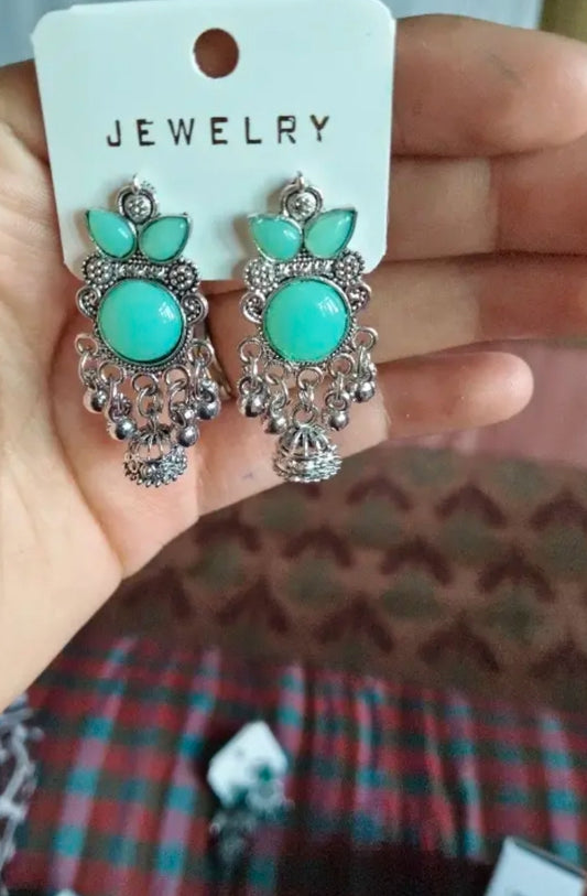 Stylish Traditional Oxidised Earrings for Women (Pack of 4)