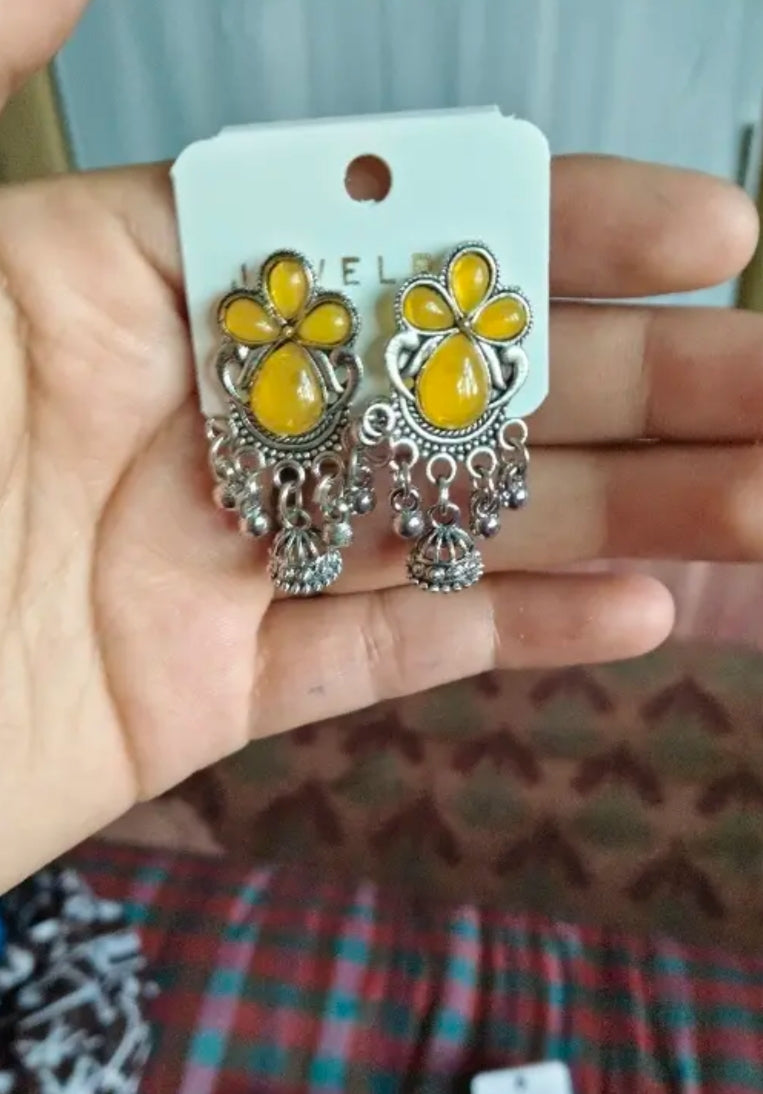 Stylish Traditional Oxidised Earrings for Women (Pack of 4)